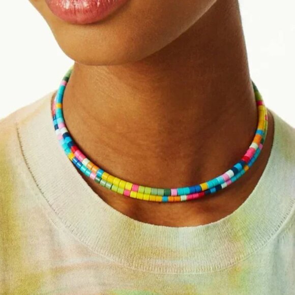 BEST Roxanne Assoulin Starburst Collar Necklace Colorful Spring